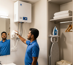 Geyser, hairdryer, and ironing facilities
